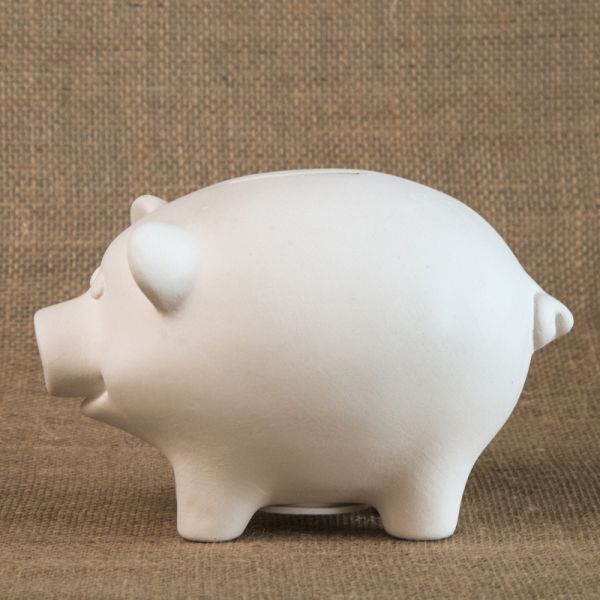 Bisque Piggy Bank