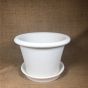 Bisque Plant Pot With Tray