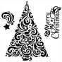 Christmas Tree Stencil 15cm x 15cm