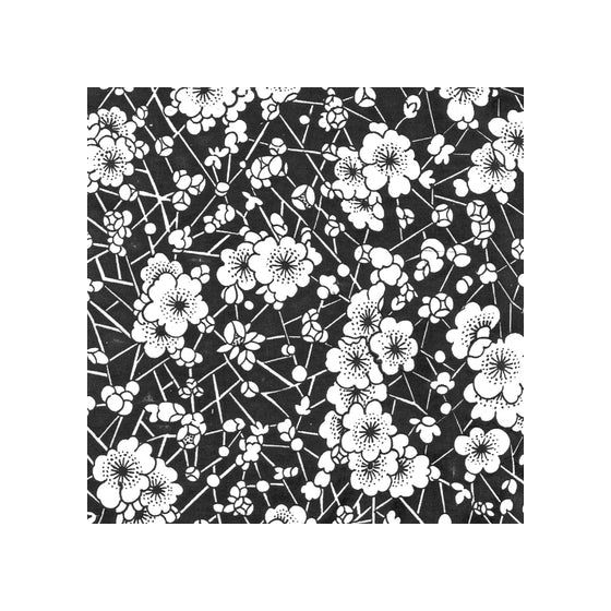 Cherry Flower Underglaze Transfer Sheet - Black *Warehouse Deal*