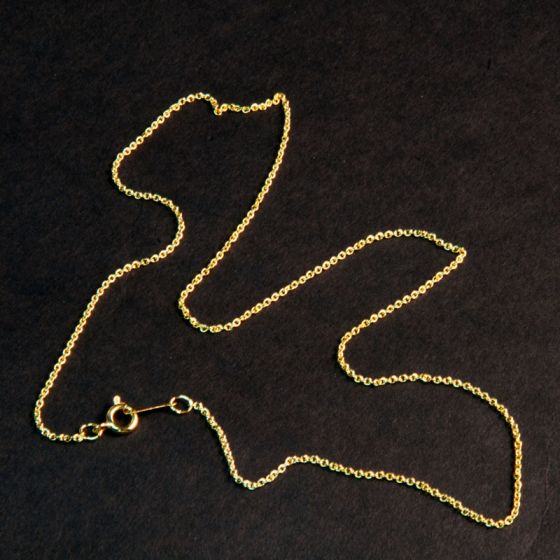 Gilt Plated 18" Trace Chain