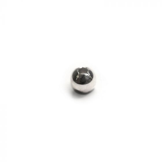 Sterling Silver 925 3mm Through Hole Hollow Ball Bead (20 Pack)