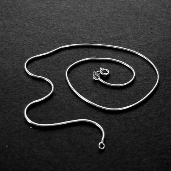 Sterling Silver Snake Chain 45cmx1.2mm diameter
