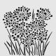 Allium Blossoms Stencil 15cm x 15cm