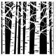 Aspen Tree Stencil 15cm x 15cm