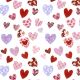 Patchwork Hearts Decal 22cm x 22cm
